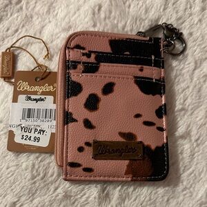 Wrangler Pink and Black Spotted Card Holder